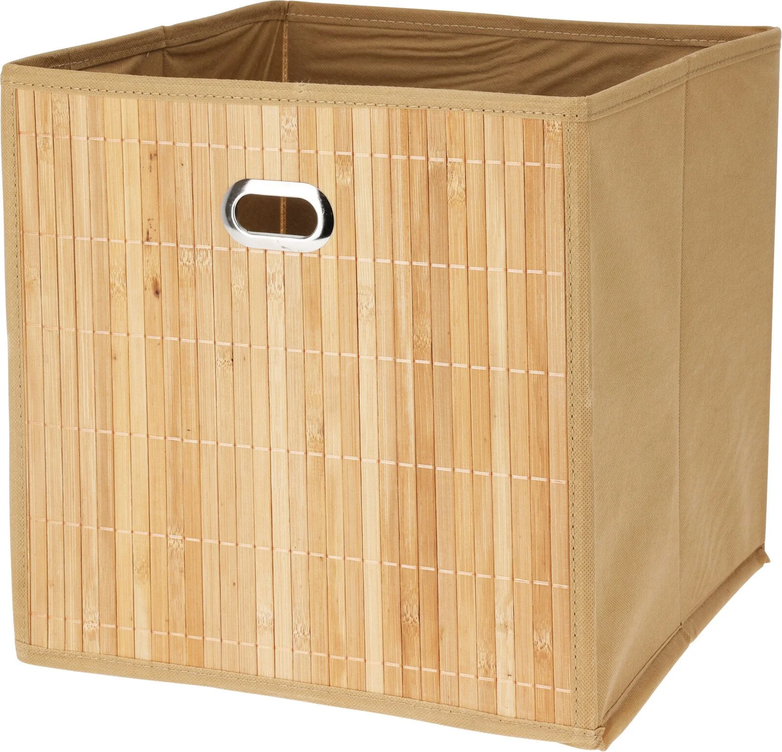 Aufbewahrungsbox Faltbox Bambus – 31x31x31 cm, Hellbraun, 1/2/4er Set